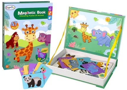 Magnetinė dėlionė Afrikos gyvūnai vaikams Magnetic Book Puzzle