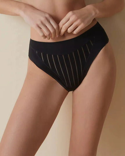 Moteriškos kelnaitės Selene Maxi, liekninančios, patogios, aukštu liemeniu, juodos, dydis S