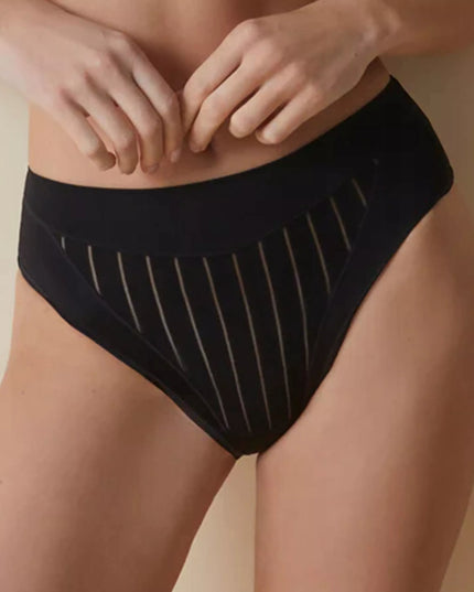 Moteriškos kelnaitės Selene Maxi, liekninančios, patogios, aukštu liemeniu, juodos, dydis S