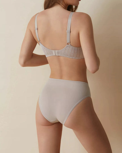 Kelnaitės aukštu liemeniu, formuojančios, elastinės, S dydžio, Selene Mariluz modelis, Tierra, smėlio spalvos