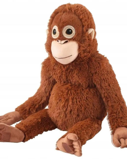 Didelis pliušinis orangutanas – 67 cm, su lipukais ant rankų ir kojų