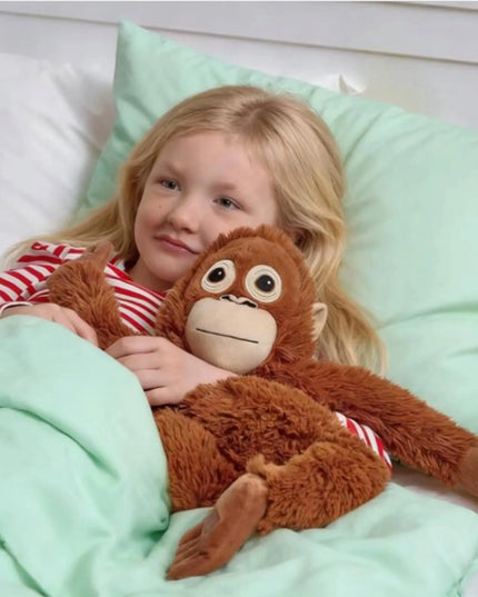Didelis pliušinis orangutanas – 67 cm, su lipukais ant rankų ir kojų