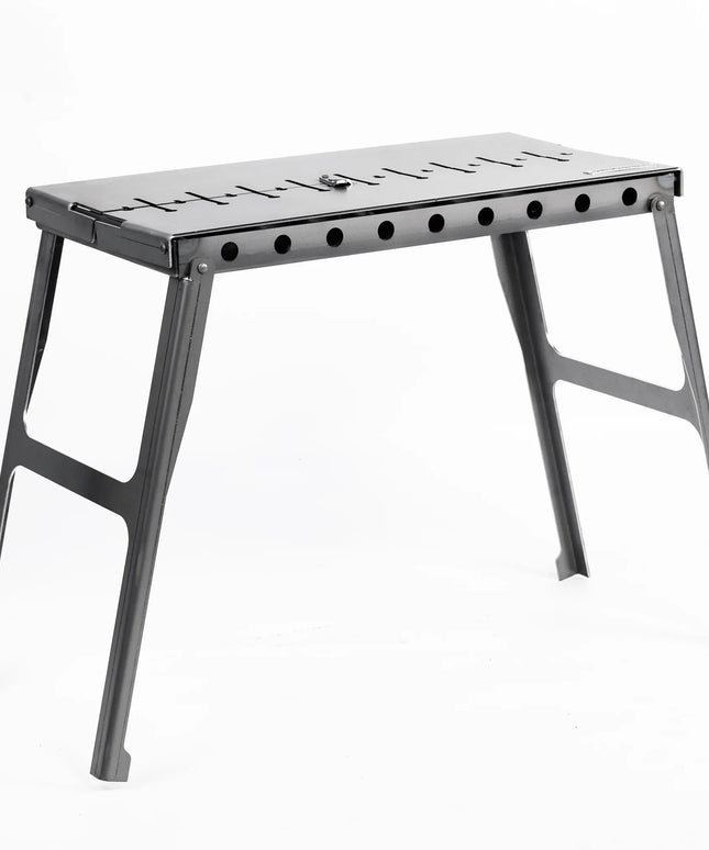 Mangal kepsninė lagaminas 10 iešmų anglimis kūrenama sulankstoma metalinė 3 mm