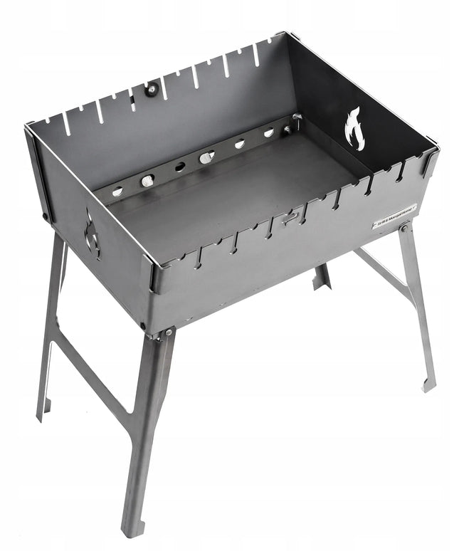 Nešiojamas sulankstomas Mangal grilis lagamino tipo, 8 iešmams, metalinis, 3 mm