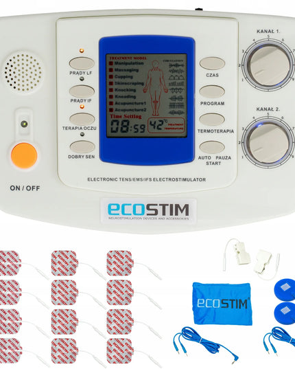 Ecostim ECO90 TENS/EMS elektrostimuliatorius, termoterapija ir akupunktūra