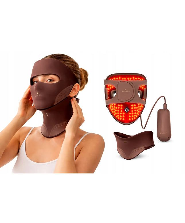 Garett Beauty Skin Ritual Face&Neck LED veido ir kaklo kaukė, ruda
