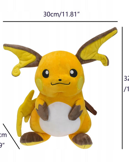 Raichu Pokémon GO pliušinis žaislas, Pikachu personažas, dovana, 32–35 cm