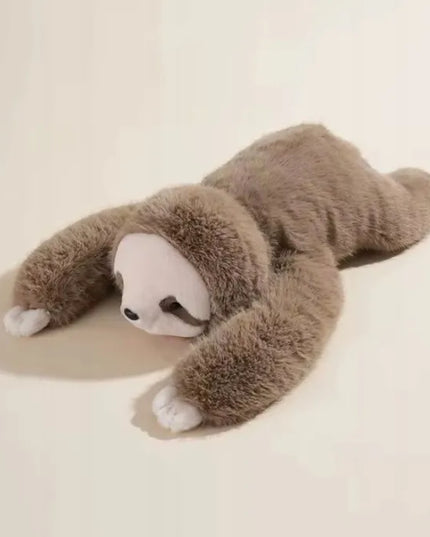 Terapinis pliušinis tinginys, smėlinis, 65 cm, 1 kg, audinys