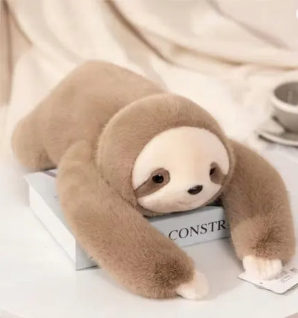 Terapinis pliušinis tinginys, smėlinis, 65 cm, 1 kg, audinys