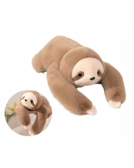 Terapinis pliušinis tinginys, smėlinis, 65 cm, 1 kg, audinys