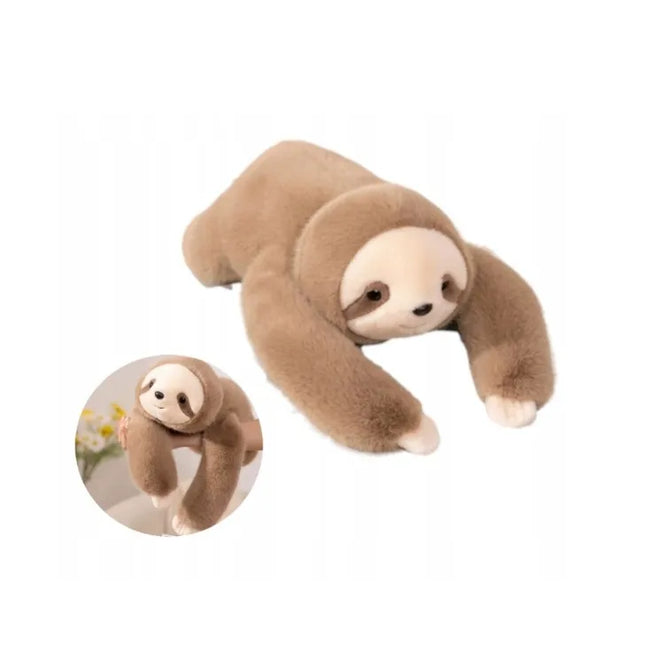 Terapinis pliušinis tinginys, smėlinis, 65 cm, 1 kg, audinys