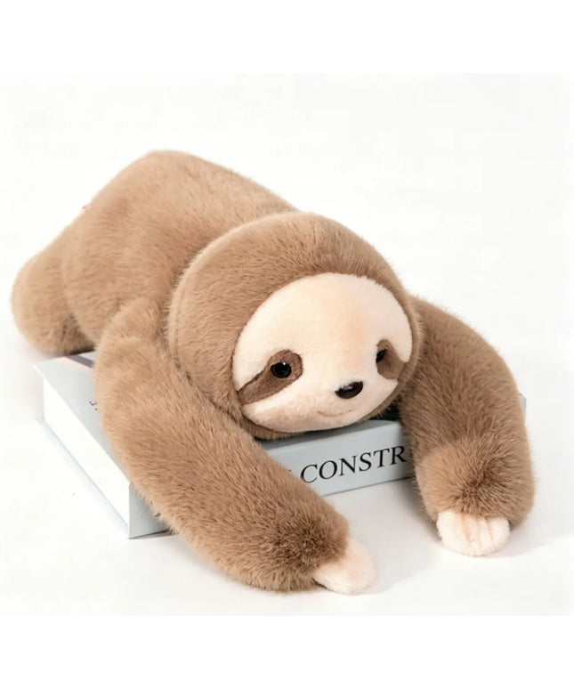 Terapinis pliušinis tinginys, smėlinis, 65 cm, 1 kg, audinys