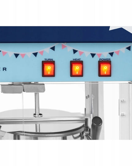 Royal Catering retro stiliaus automatinis popcornų gaminimo aparatas su teflonine danga, 1500 W, RCPS-BB1