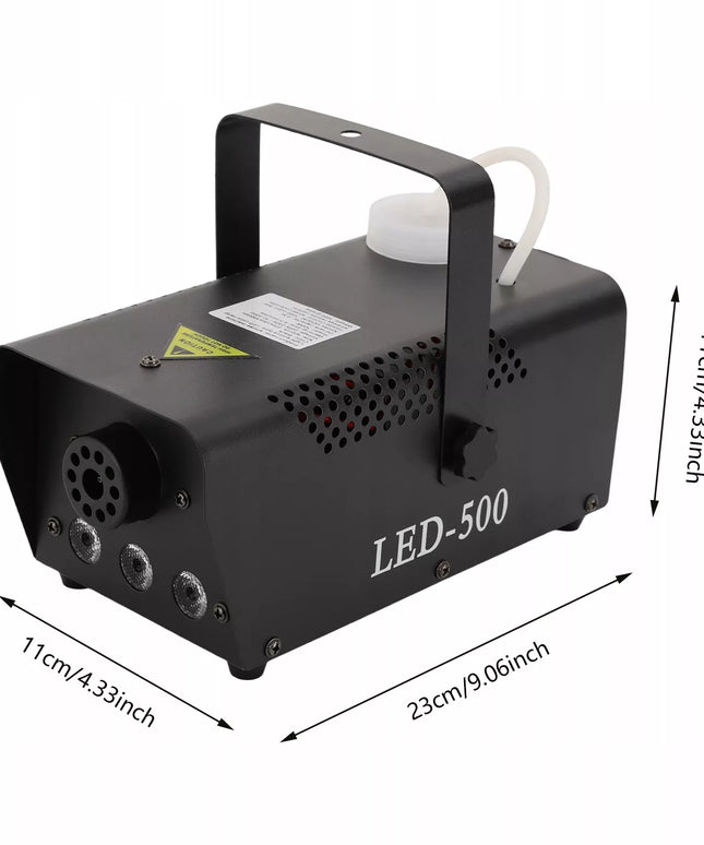 LED rūko mašina, 500 W, purškiamoji dūmų mašina RGB
