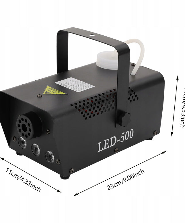 LED rūko mašina, 500 W, purškiamoji dūmų mašina RGB