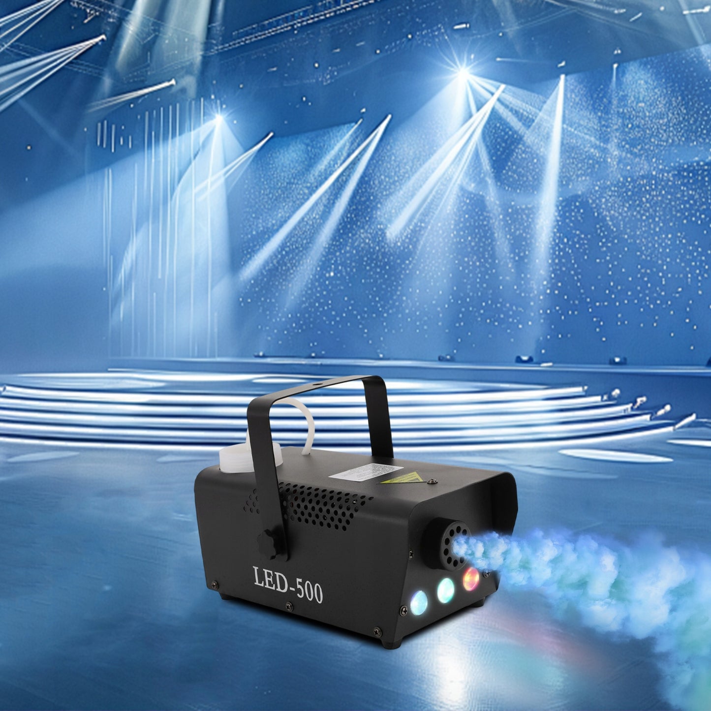 LED rūko mašina, 500 W, purškiamoji dūmų mašina RGB