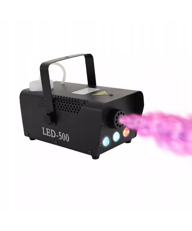 LED rūko mašina, 500 W, purškiamoji dūmų mašina RGB