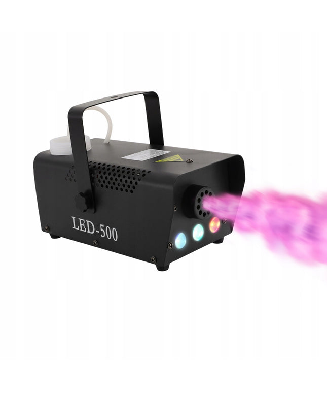 LED rūko mašina, 500 W, purškiamoji dūmų mašina RGB