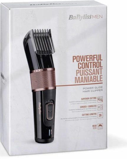 BaByliss E974E Power Glide plaukų kirpimo mašinėlė, 0,5–25 mm