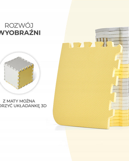 Edukacinis minkštas lengvas sulankstomas putplasčio kilimėlis-dėlionė LUNO Kinderkraft