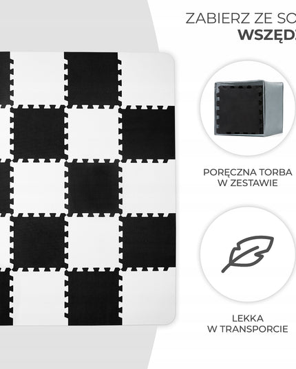 Edukacinis minkštas lengvas sulankstomas putplasčio kilimėlis-dėlionė LUNO Kinderkraft