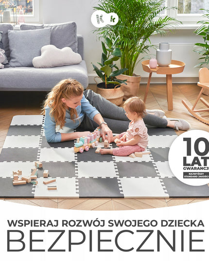 Edukacinis minkštas lengvas sulankstomas putplasčio kilimėlis-dėlionė LUNO Kinderkraft