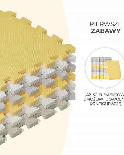 Edukacinis minkštas lengvas sulankstomas putplasčio kilimėlis-dėlionė LUNO Kinderkraft