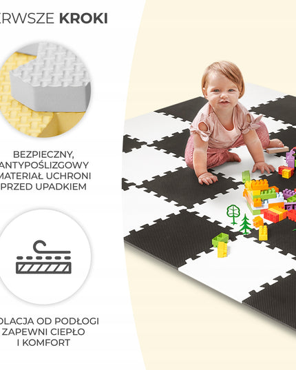 Edukacinis minkštas lengvas sulankstomas putplasčio kilimėlis-dėlionė LUNO Kinderkraft