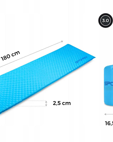 Savaime prisipučiantis kilimėlis turistinis čiužinys 180 x 50 cm storas 2,5 cm AIR PAD