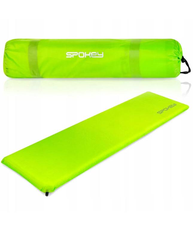 Savaime prisipučiantis turistinis kilimėlis Spokey Fatty, storas 5 cm, didelis 180x50x5 cm, žalias