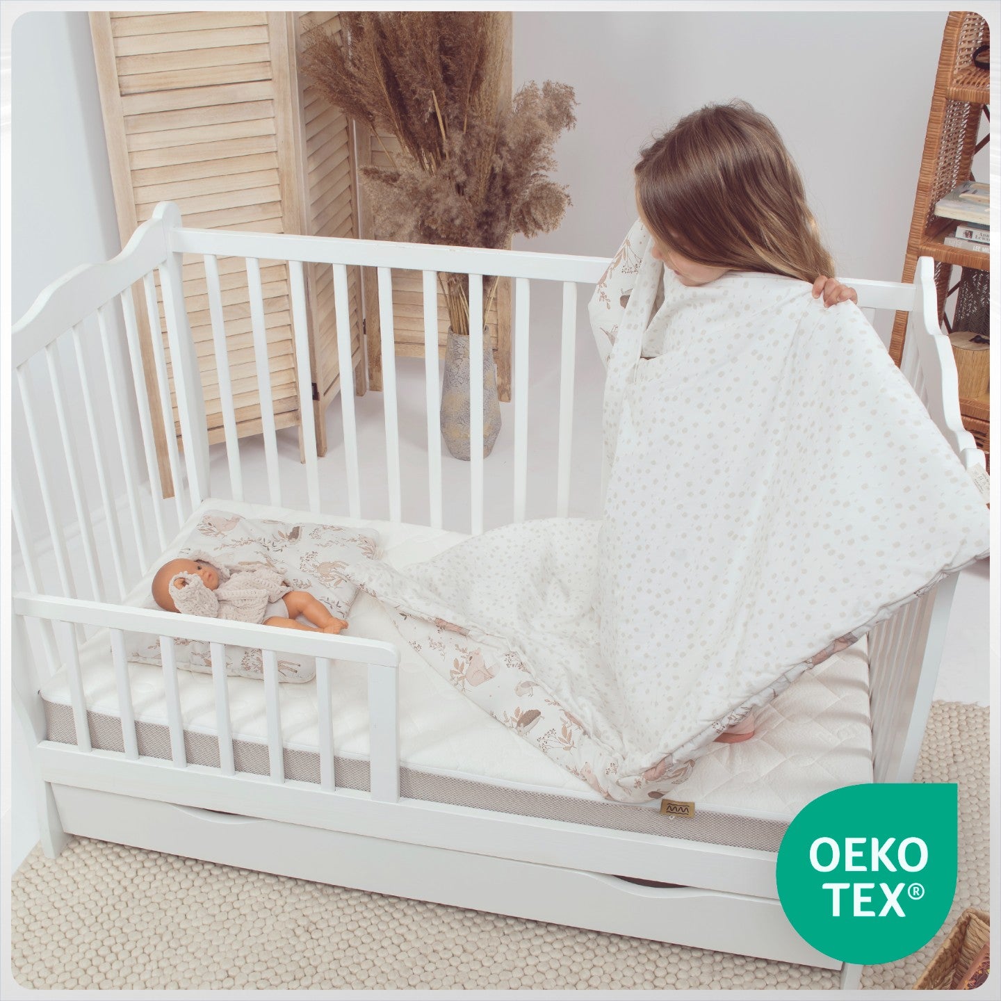 Čiužinys 120x60 Kietas Vidutinis PREMIUM Putų Čiužinys Lopšiukui 120x60