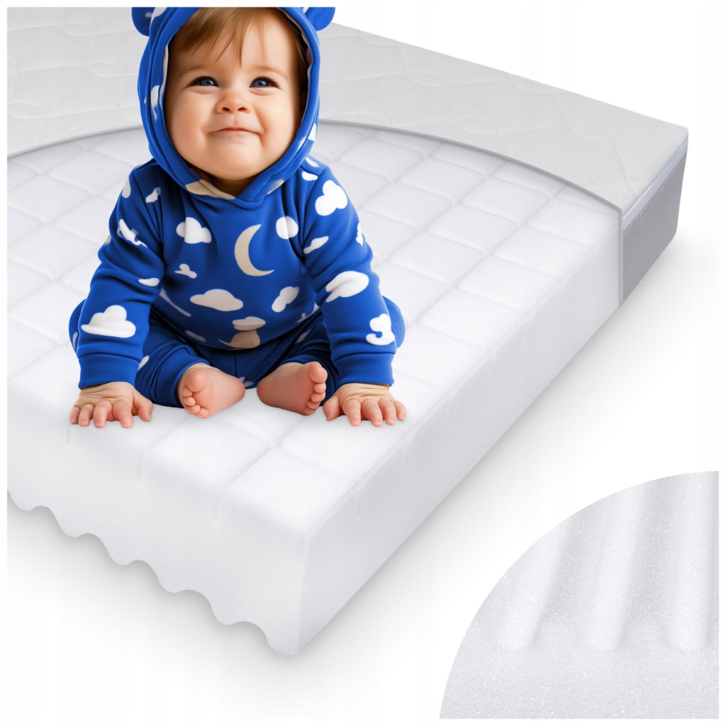 Čiužinys 120x60 Kietas Vidutinis PREMIUM Putų Čiužinys Lopšiukui 120x60