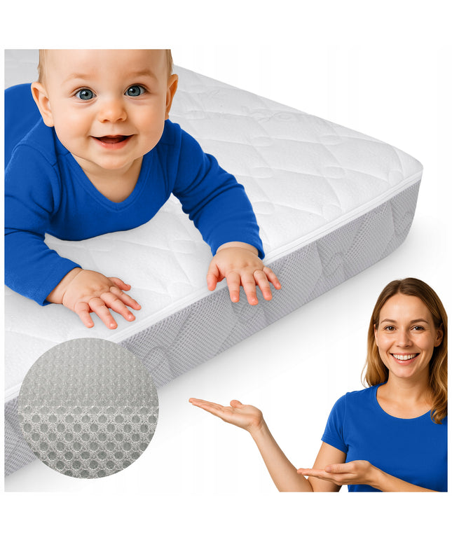 Čiužinys 120x60 Kietas Vidutinis PREMIUM Putų Čiužinys Lopšiukui 120x60