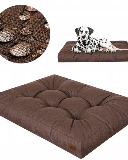 Doggy GRAND LIGHT dygsniuotas vandeniui atsparus čiužinys šunims, dydis L 90x70 cm, rudas