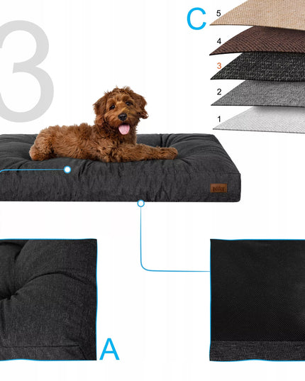 Šuns čiužinys Doggy Grand Light, juodas, 90x70 cm