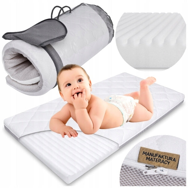 Kelioninis čiužinys Kinderkraft Leody, čiužinys Kinderkraft Joy 120x60