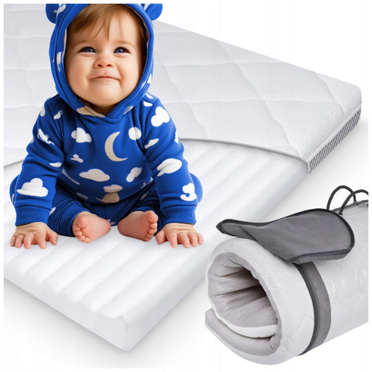 Kelioninis čiužinys Kinderkraft Leody, čiužinys Kinderkraft Joy 120x60