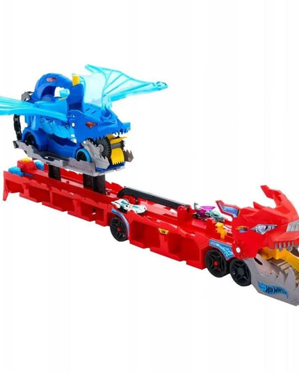 Mattel JBM72 „Hot Wheels“ dvigubo drakono transporteris