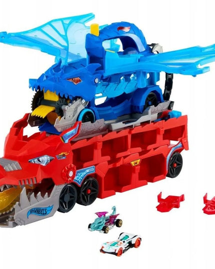 Mattel JBM72 „Hot Wheels“ dvigubo drakono transporteris