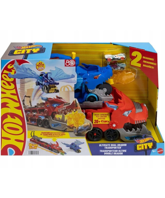 Mattel JBM72 „Hot Wheels“ dvigubo drakono transporteris