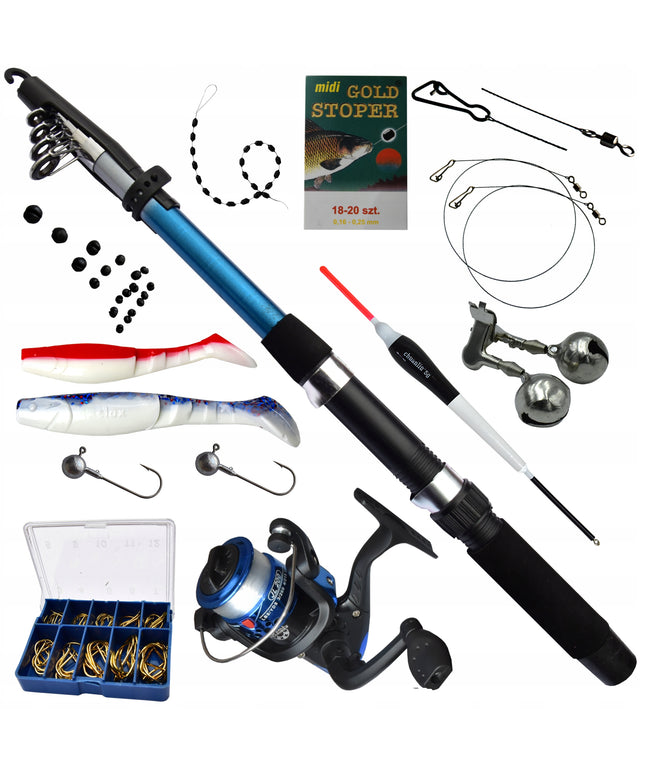 Mega Žvejybos rinkinys Meškerė Ritė Aksesuarai