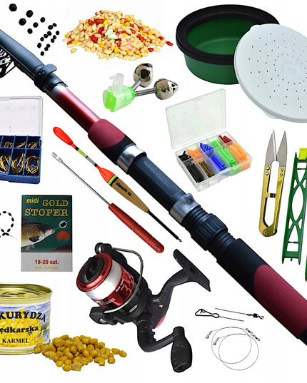 Mega Žvejybos rinkinys Meškerė Ritė Aksesuarai