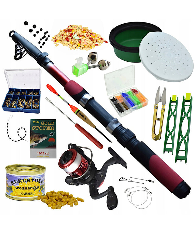 Mega Žvejybos rinkinys Meškerė Ritė Aksesuarai