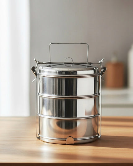 3 pakopų "pietų" dėžutė maistui nešti 3x1L