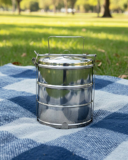 3 pakopų "pietų" dėžutė maistui nešti 3x1L