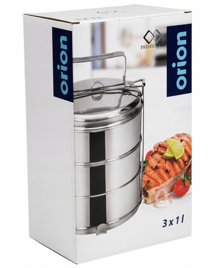 3 pakopų "pietų" dėžutė maistui nešti 3x1L