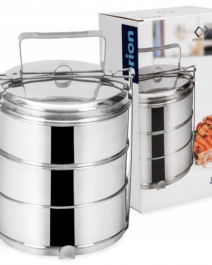 3 pakopų "pietų" dėžutė maistui nešti 3x1L