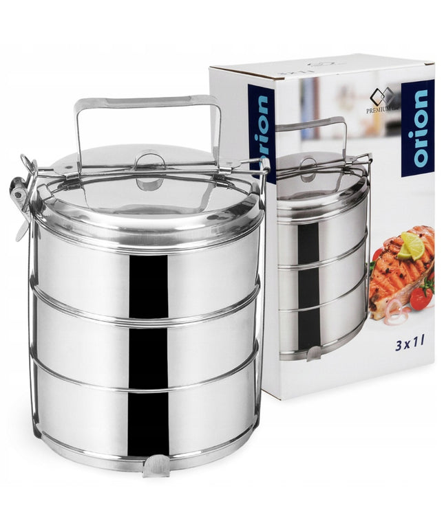 3 pakopų "pietų" dėžutė maistui nešti 3x1L
