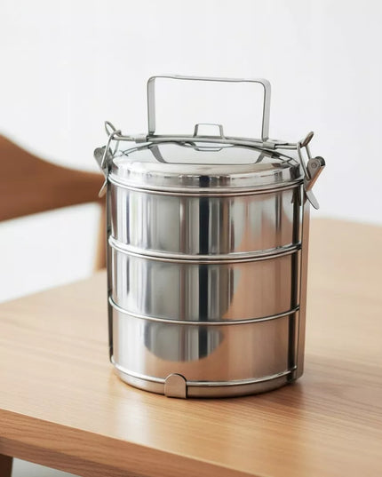 3-jų aukštų maisto dėžutė pietums 3x1.3L