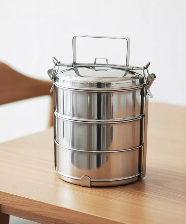 3-jų aukštų maisto dėžutė pietums 3x1.3L